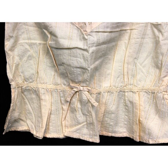 NEW VTG 2007 Gymboree Savanna Sunset Ivory Sequin Sparkle Blouse Stripe Metallic - Picture 2 of 7